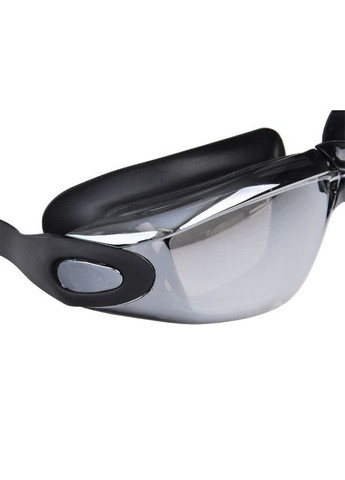 Окуляри для плавання з берушами Anti Fog UV Black Pro No Brand (326065959)