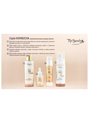 Подарунковий набір доглядової косметики для жінок Kombucha, 4 продукти Top Beauty (300676918)