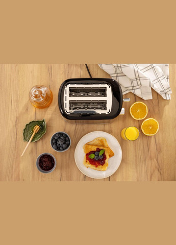 Тостер 850Вт, підігрів, розморожування, пластик, чорний Gorenje (316152715)