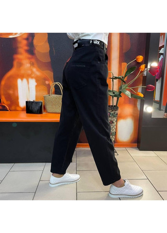 Джинси жіночі МОМ стреч вільні молодіжні 26 чорні No Brand - (363053879)