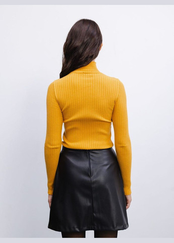 Черная повседневная однотонная женская юбка SK