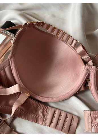 Коричневый комплект бюстгальтер + трусики слипы 8283d коричневый Weiyesi