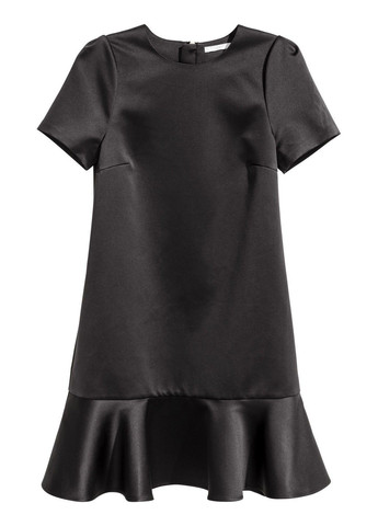 Чорна кежуал сукня H&M однотонна