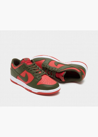 Красные кроссовки мужские dunk low red/green dv0833-600 Nike