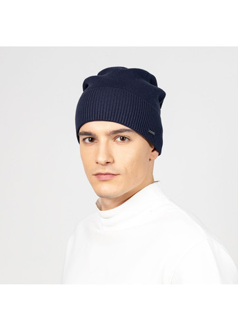 Шапка кулир мужская хлопок синяя РИЧИ 614-635 LuckyLOOK 614-635M (322792672)