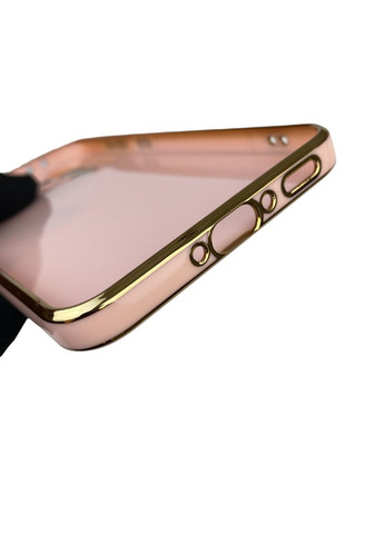 Чохол для Galaxy A36 5G (SM-A366U) з кільцем-підставкою із золотою окантовкою на самсунг а36 пудровий gs1 Samsung (366229855)