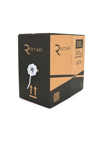 Кабель витая пара КПВ UTP 2*2*0.5 cat 5E (CCA) для внутр. работ 500 м Grey Corton BOX Ritar (401886396)