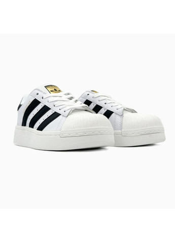 Белые демисезонные кроссовки мужские adidas superstar xlg white адидас суперстар No Brand