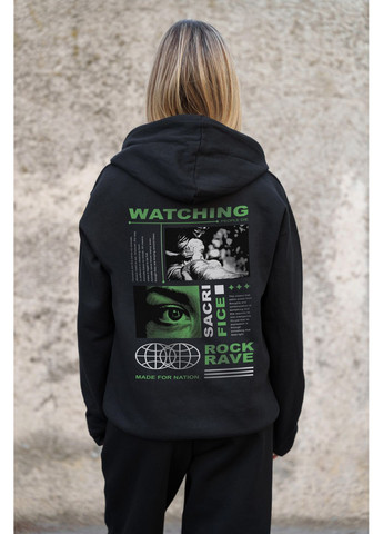 Женские Утепленное Зип Худи На Флисе Зипер Kane С Принтом Watching Without (363022182)