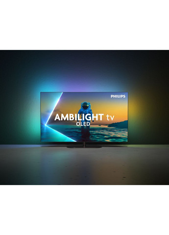Телевізор 65" 65OLED820/12 OLED 4K 144Hz Smart Google TV Black Ambilight Philips (370605247)