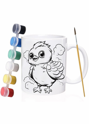 Набор для детской творчества Fish and Bird / раскраска для детей / 330 мл белая No Brand (316119803)