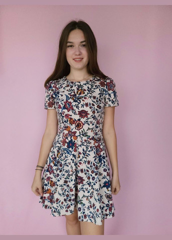 Бежева сукня жіноча у візерунок дрібних квіточок Topshop з квітковим принтом