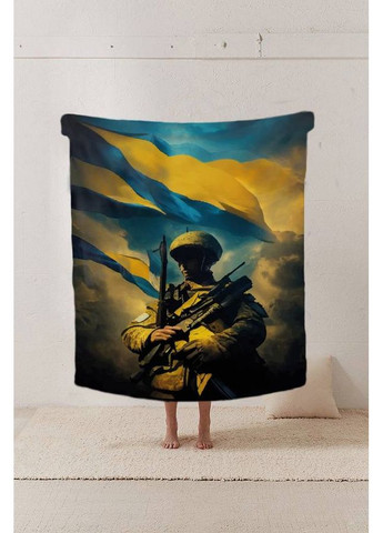 Плед патриотический 3D Защитник Украины 12187 135х160 см FlexDress (368763100)