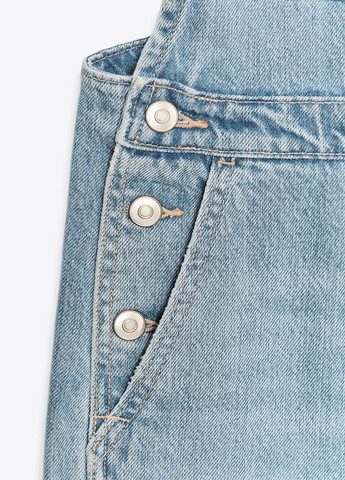 Комбінезон Zara однотонний блакитний джинсовий