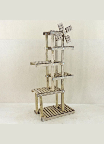 Підставка для квітів з дерева Матурі 3 капучино (ЦВТ-300609) No Brand (328224529)