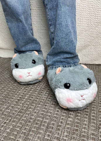 Тапки унисекс плюшевые хомяки антискользящая подошва тапочки хомяк My Kigu (366742064)