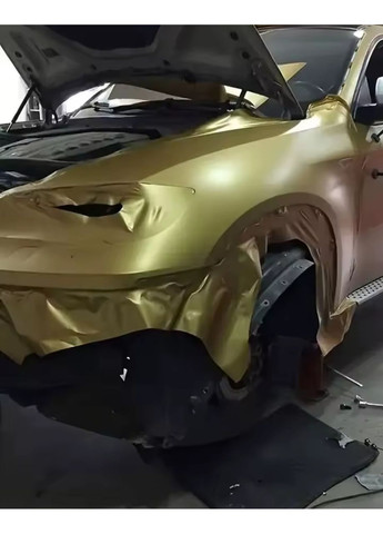 Матовая виниловая пленка из углеродного волокна для авто ширина 30 см длина 150 см Gold No Brand (363044268)