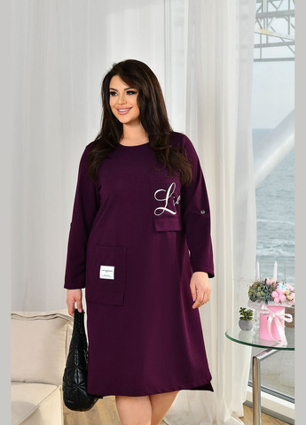 Бордовое женское платье прямого кроя цвет марсала р.56/58 452842 New Trend