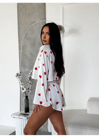 Червона шовкова жіноча піжама Osoblyva