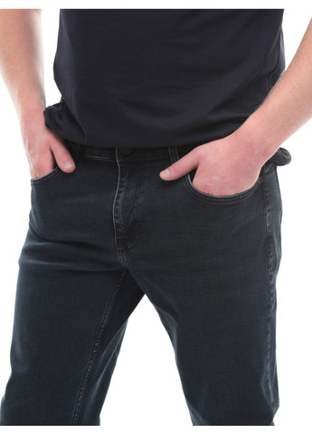 Темно-синие демисезонные слим джинсы мужские сине-зеленые слим большой размер Slim FRANCO BENUSSI