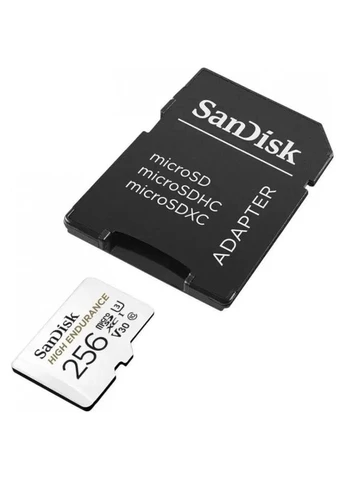 Карта памяти microSDXC 256GB UHS-I High Endurance U3 V30 R-100MB/s + SD Adapter (SDSQQNR-256G-GN6IA) [141836] SanDisk (399436414)