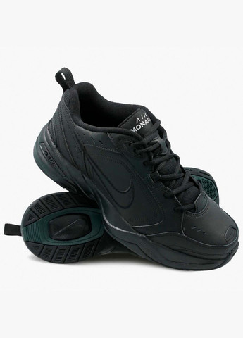 Чорні всесезон кросівки чоловічі air monarch iv 415445-001 весна-осінь шкіра текстиль чорні Nike