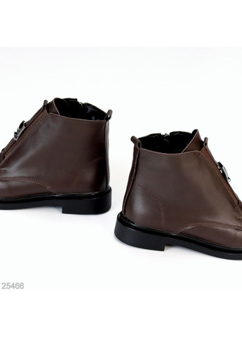 Черевики жіночі Seline натуральна шкіра шоколадні No Brand (361850342)