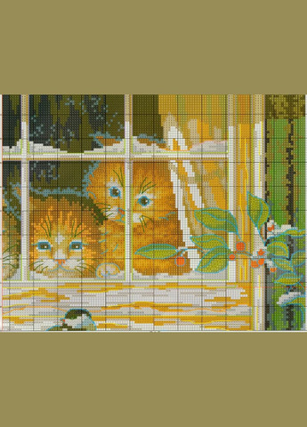 Набір для вишивання за нанесеною на канву схемою "Landscape out of the window". AIDA 14CT printed 54*37 см Joy Sunday (313613425)