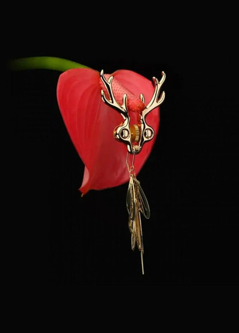 Зажимы для сосков в виде оленей Sevanda Stag Clamps, с подвесками, металлические, золотые CherryLove Lockink (293293813)