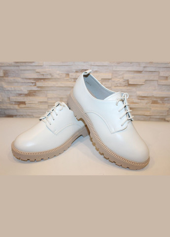 Loretta Туфли женские белые на шнуровке оксфорды белый з искусственная кожа, китай — демисезон (317777172)