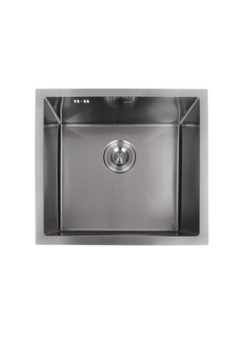 Чорна мийка для кухні з нержавійки 50 см під стільницю Nett NВ-5045 (352730043)