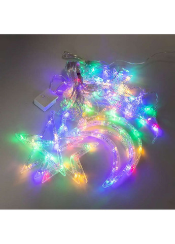 Електрична гірлянда Зірка штора 3 метри на вікно для фотозон мультиколор WYF11ML No Brand (362502894)