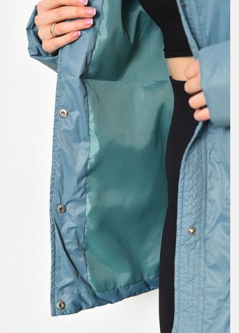 Бірюзова демісезонна куртка жіноча демісезонна напівбатальна бірюзового кольору Let's Shop