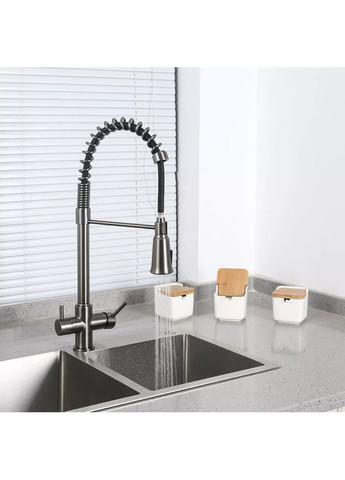 G4398-69 кухня під осмос одноваж. вис. силікон. вилив лат. шпилька Ø35 (гангрей)** {8/1} GAPPO (371881909)