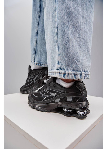 КРОСІВКИ ЖІНОЧІ NIKE X SUPREME SHOX RIDE 2 BLACK НАЙК АІР МАКС СУПРІМ No Brand чорні демісезони (369387247)
