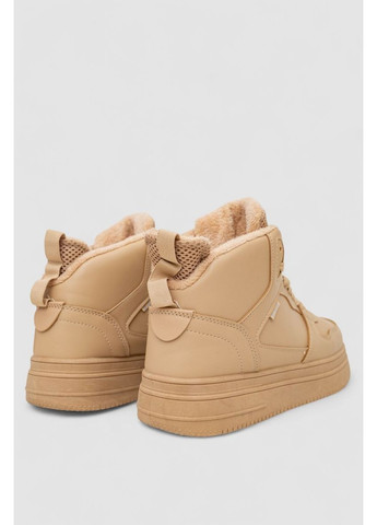 Темно-бежевые кроссовки женские зимние на меху, 248rbb13 Ager