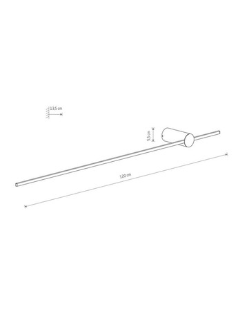 Бра, настенный светильник 10314 Saber LED L 1x16W 3000K 540Lm IP20 Bl (10314) Nowodvorski (318524311)