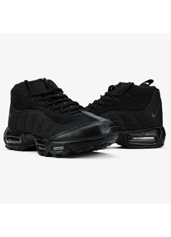 Чорні Зимовий кросівки зимові чоловічі і жіночі Nike 95 Sneakerboot winter black | Найк 95 Снікербут