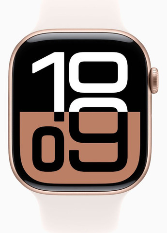 Смарт-часы GPS 46mm Rose Gold Alu. Case w. Light Blush Sport Band - M/L (MWWU3) Apple Watch Series 10 (318745114)