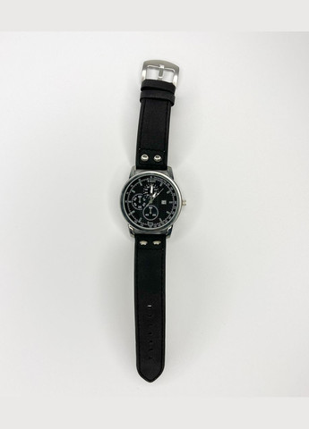 Часы наручные Finding Мужские с датой метки арабские цифры кварцевый ремешок Эко-кожа Черный Geneva (316660100)