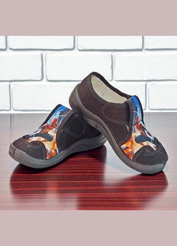 Черные ортопедические тапочки на сменку в садик школу для мальчика валди Waldi