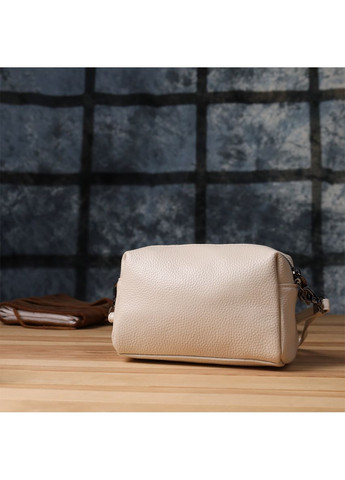 Сумка кросс-боди через плечо женская из натуральной кожи маленькая Белый 38194 Vintage (355245241)