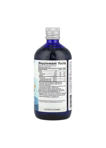 Детская добавка DHA 473 мл Омега-3 для развития мозга и иммунитета рыбий жир Nordic Naturals (368986681)