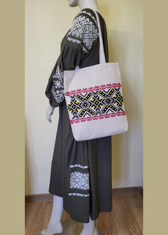 Торбинка для покупок (шопер) з ручною вишивкою "Територія" розміром 400*330 Hand Made (317573435)