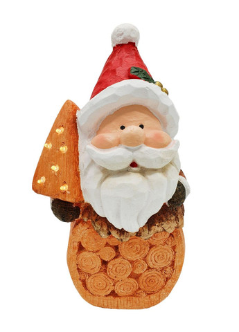 Декоративна новорічна статуетка Дід Мороз/Санта Клаус з LED підсвічуванням на батарейках Christmas gifts, 38 см Lidl (305577908)