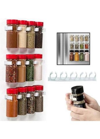 Кухонний органайзер для спецій та соусів Clip N Store настінний Білий (2104618653) No Brand (352064005)