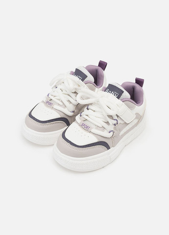 Молочные демисезонные кроссовки на плоской подошве для девочки цвет молочный цб-00256068 Bessky