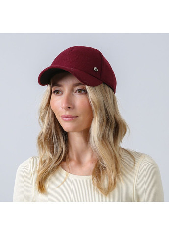 Бейсболка с регулятором женская шерсть бордовая ЭМИЛИЯ LuckyLOOK 880-085 (352690947)
