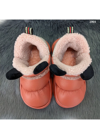 Тапочки чуні дитячі еко-шкіра з хутряною підкладкою на пінковій підошві Lion (370303126)
