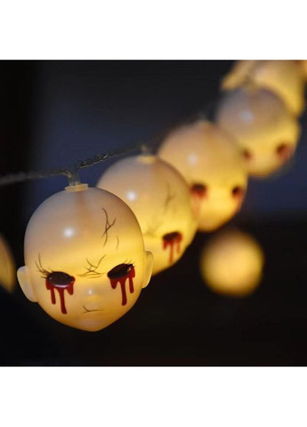 Хелловін Ляльки 150 см 10 led 55 см різнобарвний Jannet Гірлянда (364191408)